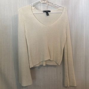 Forever 21 off-white bell sleeve sweater